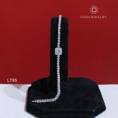 Lắc Tay LT95 CHAM JEWELRY, Lắc Tay Full Đá Chủ 4.0mm (Barcode TLT1412).