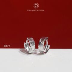 Hoa Tai BK77 CHAM JEWELRY, Hoa Tai Khoen Chạm Máy Bản 3.0mm ( TBK401 )