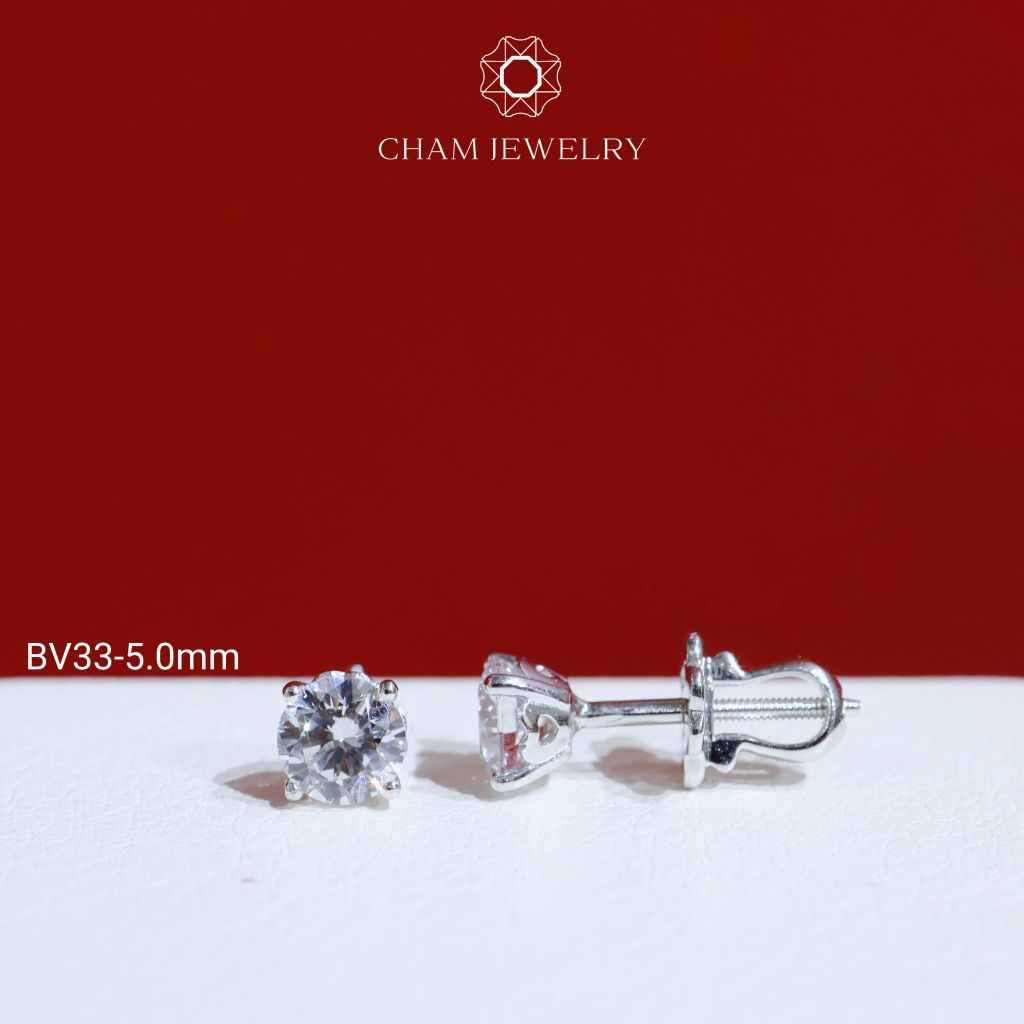 Hoa Tai BV33 CHAM JEWERLY, Bông Nụ Đá Newzealand (Barcode TBH15-TBH16-TBH14- TBH13 -TBH24-TBH109)