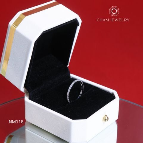 Nhẫn NM118 CHAM JEWELRY, Nhẫn Full Đá 1.5mm (Barcode TNF103).