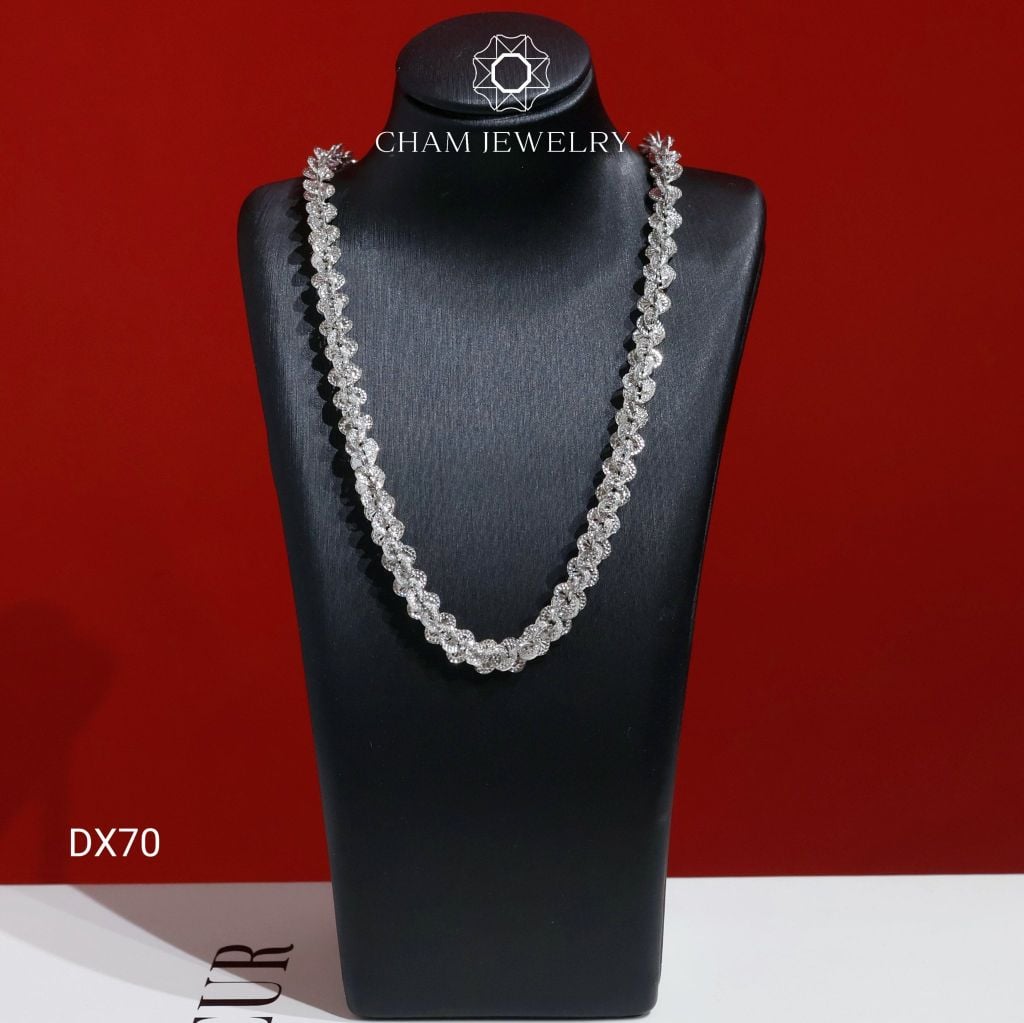 Dây Xoắn DX70 CHAM JEWELRY, Dây Xoắn Ovan Hoa Thị Chạm Máy Bản 5.0mm (Barcode NDLĐCB5)