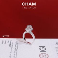 Nhẫn Nữ NNV27 Vàng 10k Chủ 6.3mm Kim Cương Lab Grown Diamond