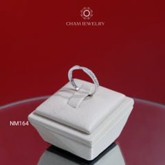Nhẫn NM164 CHAM JEWELRY , Nhẫn Kiểu Chéo Nửa Hàng Đá (Barcode TNT951).