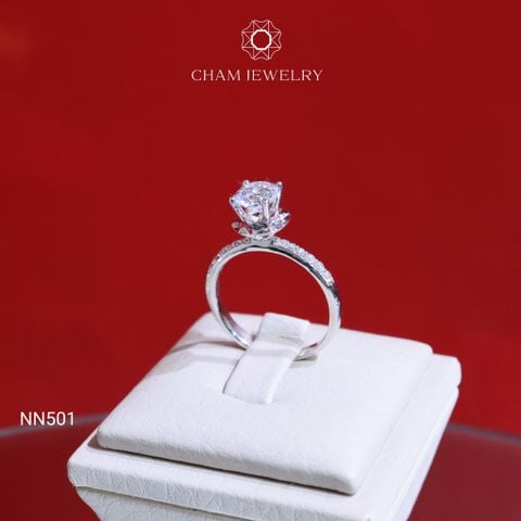 Nhẫn NN501 CHAM JEWELRY, Chủ 6.0mm (Barcode TNN1246).