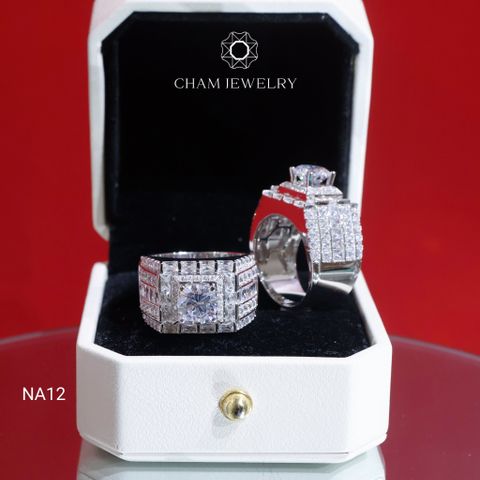 Nhẫn Nam NA12 CHAM JEWELRY, Chủ 7.5mm (Barcode TNNA427).