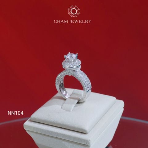 Nhẫn CHAM JEWELRY NN104, Chủ 6.0mm (Barcode TVB320NB)