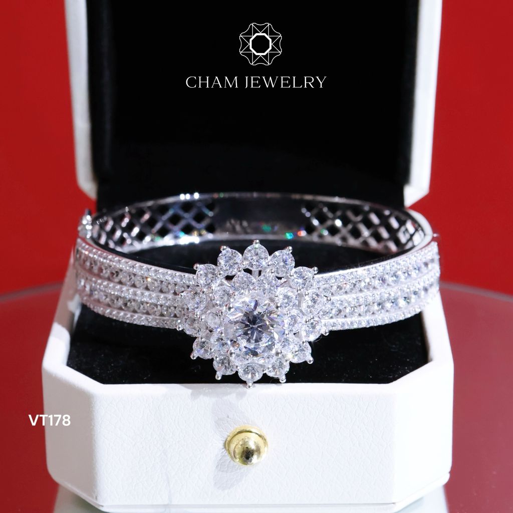 Vòng Tay VT178 CHAM JEWELRY, Chủ 8.5mm Bản 9.0mm (Barcode TVB303V).