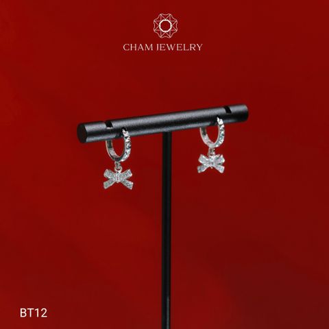 Hoa Tai CHAM JEWERLY BT12, Hoa Tai Nơ( Barcode TBT728).
