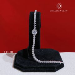 Lắc Tay LT370 CHAM JEWELRY , Lắc Full Đá Viền Tròn Chạm Máy Kết 2.5mm (Barcode KLT72).