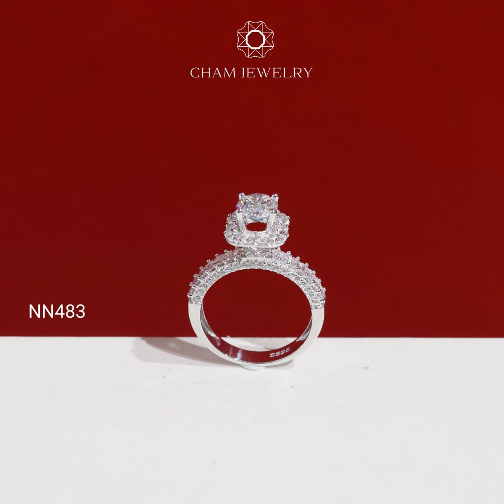 Nhẫn NN483 CHAM JEWELRY, Chủ 6.0mm ( C-NHN210(B2) ).