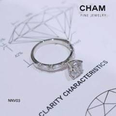 Nhẫn Nữ NNV03 Chủ 6.3mm Vàng 10k Kim Cương Lab Grown Diamond