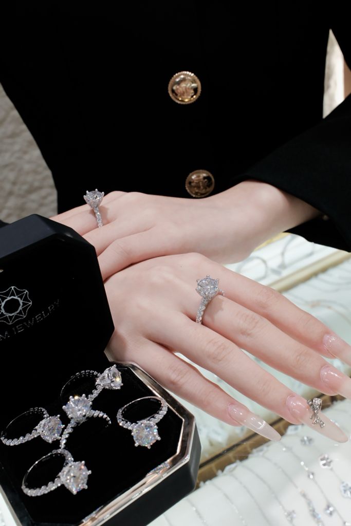 Nhẫn NN565 CHAM JEWELRY, Viên Chủ 9.0mm (Barcode TNN1561).