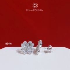 Hoa Tai BD46 CHAM JEWELRY, Hoa Tai Cỏ 4 Lá Bản 9.0mm (Barcode TBD1565).