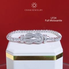 Lắc Tay LF24 CHAM JEWELRY, Lắc Tay Full Moissanite Cao Cấp  (Barcode OTL01)