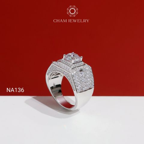 Nhẫn Nam NA136 CHAM JEWELRY, Chủ 7.5mm (Barcode PNH09).