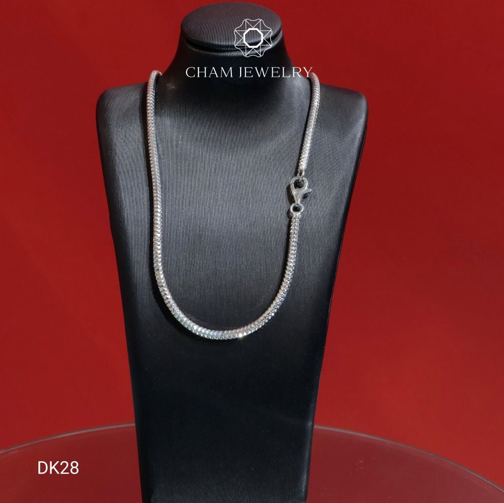Dây Chuyền CHAM JEWELRY DK28, Dây Mì Kim Cương Bản 2.5mm (Barcode TDY762)