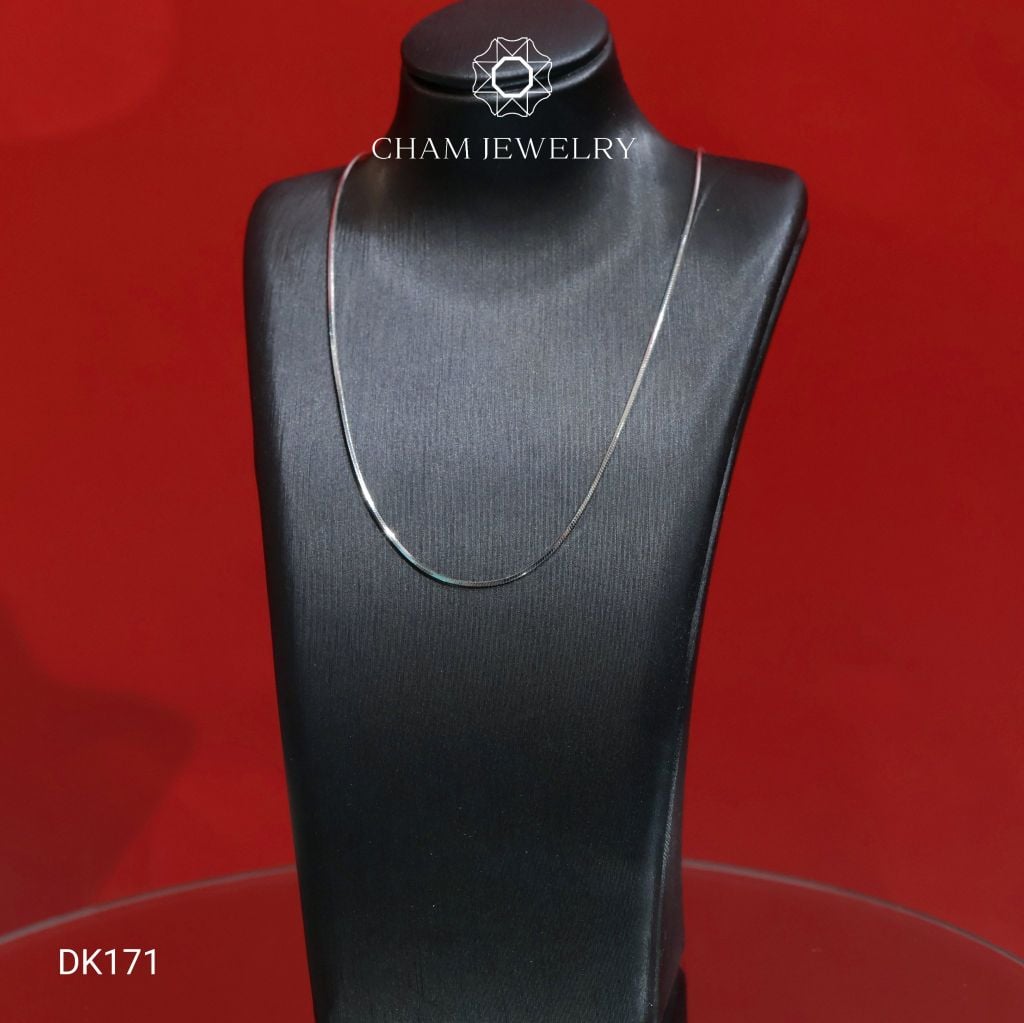 Dây Chuyền CHAM JEWELRY DK171, Dây Mì Trơn, Bản 0.8mm  (Barcode CDAYY10)