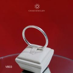 Vòng Tay Bé VB03 CHAM JEWELRY, Vòng Trơn Bản 3.5mm (Barcode TVEC60)