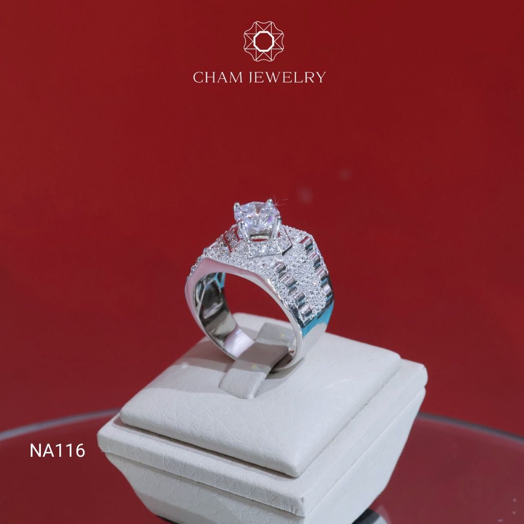 Nhẫn Nam NA116 CHAM JEWELRY, Chủ 7.5mm (Barcode NNNA3).