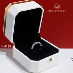 Nhẫn NM185 CHAM JEWELRY, Full Nửa Hàng Đá 2.5mm (Barcode TNT898).