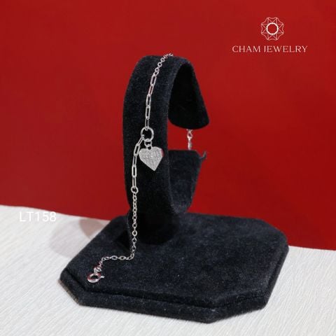 Lắc Tay LT158 CHAM JEWELRY, Trái Tim (Barcode CHTQL88).