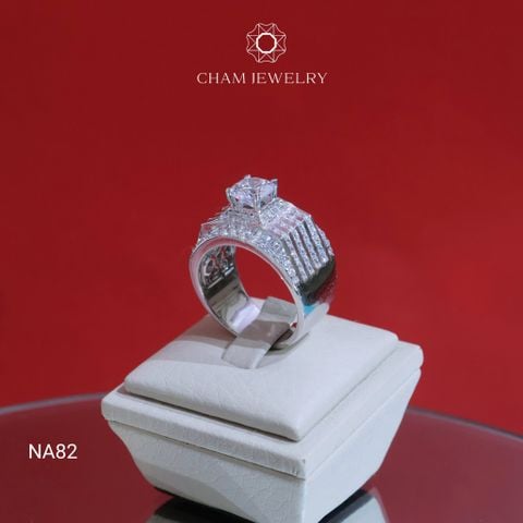 Nhẫn Nam NA82 CHAM JEWELRY, Chủ 7.5mm (Barcode CPCNN06).