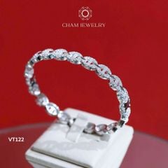 Vòng Tay CHAM JEWELRY VT122, Vòng Kiểu Bản 6.0mm (Barcode CV7454)