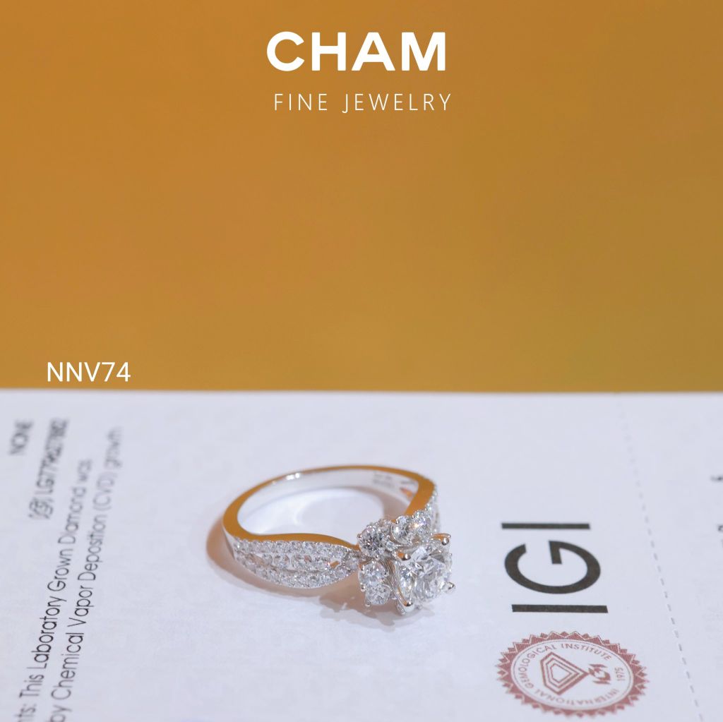Nhẫn Nữ NNV74 Vàng 10k Chủ 5.4 Kim Cương Lab Grown Diamond