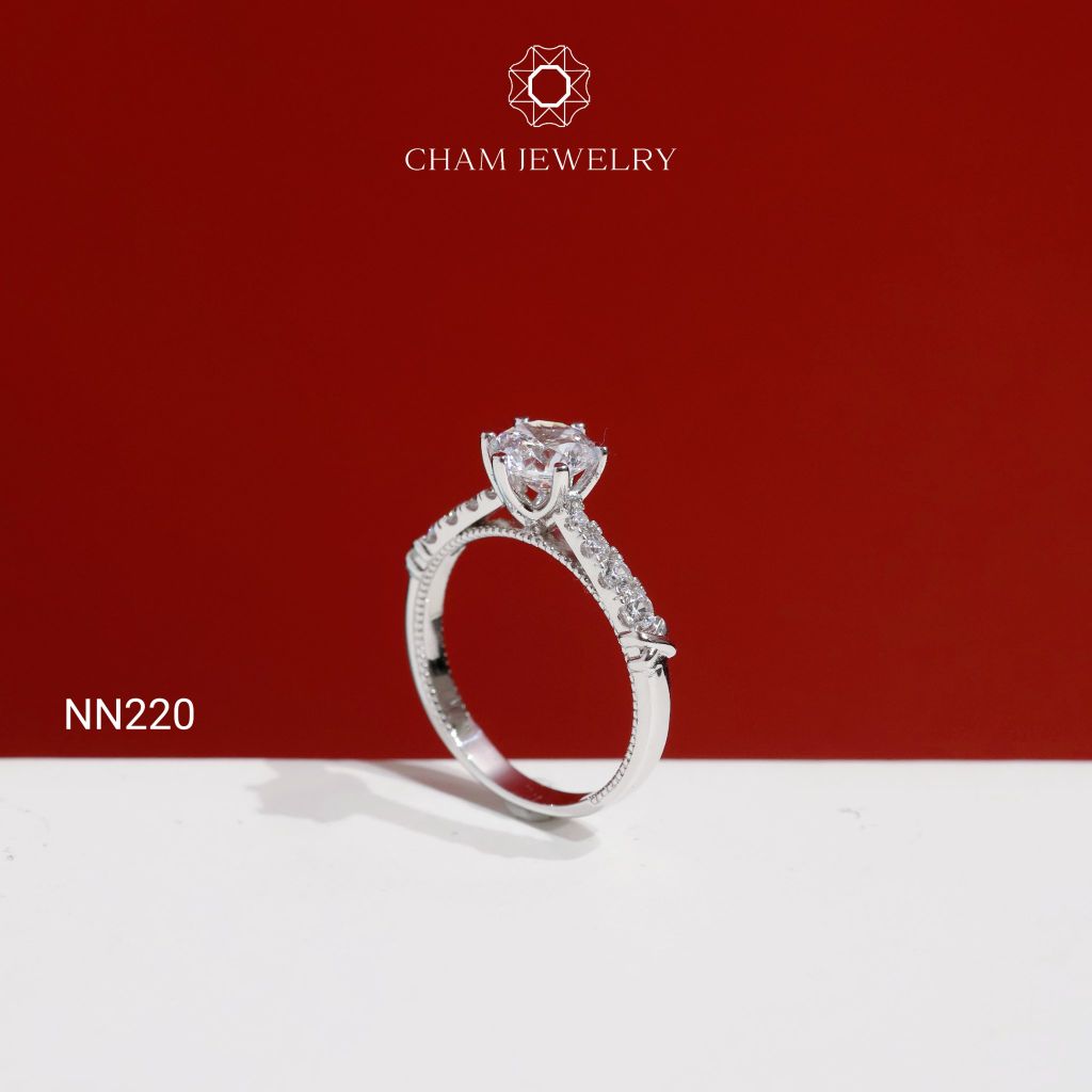 Nhẫn NN220 CHAM JEWELRY, Chủ 6.0mm( Barcode TNN1863).
