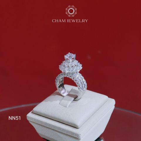 Nhẫn CHAM JEWELRY NN51, Chủ 6.0mm (Barcode TNN1689)
