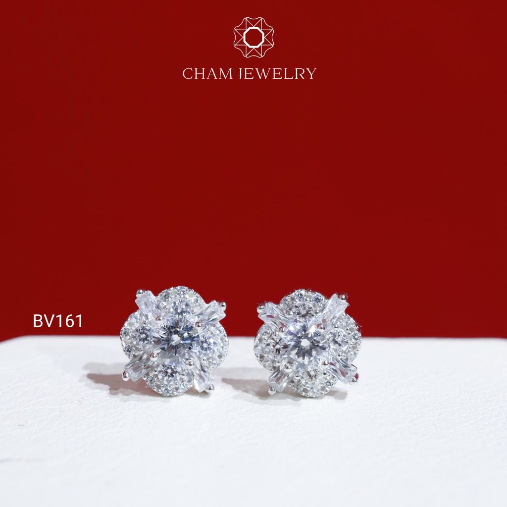 Hoa Tai CHAM JEWELRY BV161, Chủ 4.0mm (Barcode TBV270)