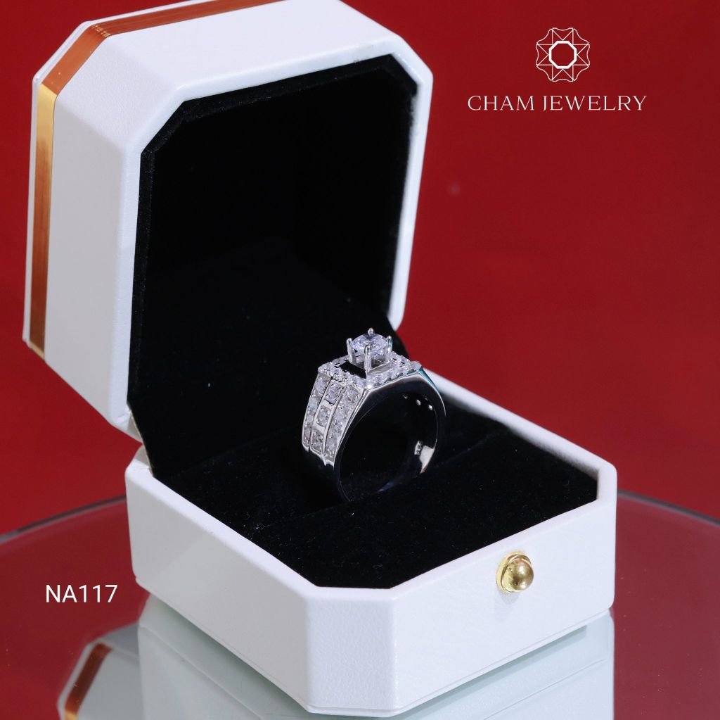 Nhẫn Nam NA117 CHAM JEWELRY, Chủ 5.5mm.