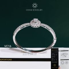 Vòng Tay VC16 CHAM JEWELRY, Đá Moissanite C&C Chủ 6.0mm (Barcode OCV12).