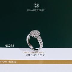 Nhẫn NC268 CHAM JEWELRY, Nhẫn Full Đá Moissanite (Barcode OCNN105)
