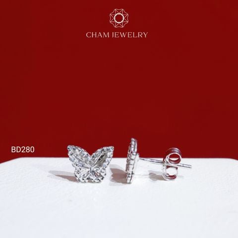 Hoa Tai BD280 CHAM JEWELRY , Hoa Tai Kiểu Bướm Chạm Máy (Barcode TBD1338).