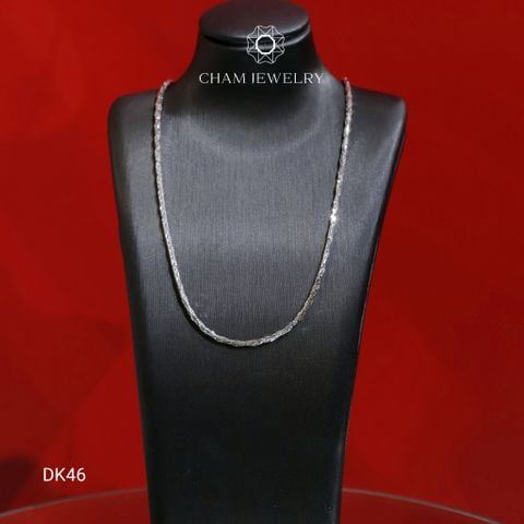 Dây Chuyền DK46 CHAM JEWELRY, Dây Mì Cắt Kim Cương Bản 1.4mm (Barcode CXHG5045)