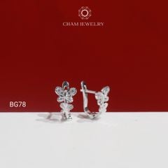 Hoa Tai BG78 CHAM JEWELRY, Hoa Tai Kiểu Bướm Đôi (Barcode TBG1129)