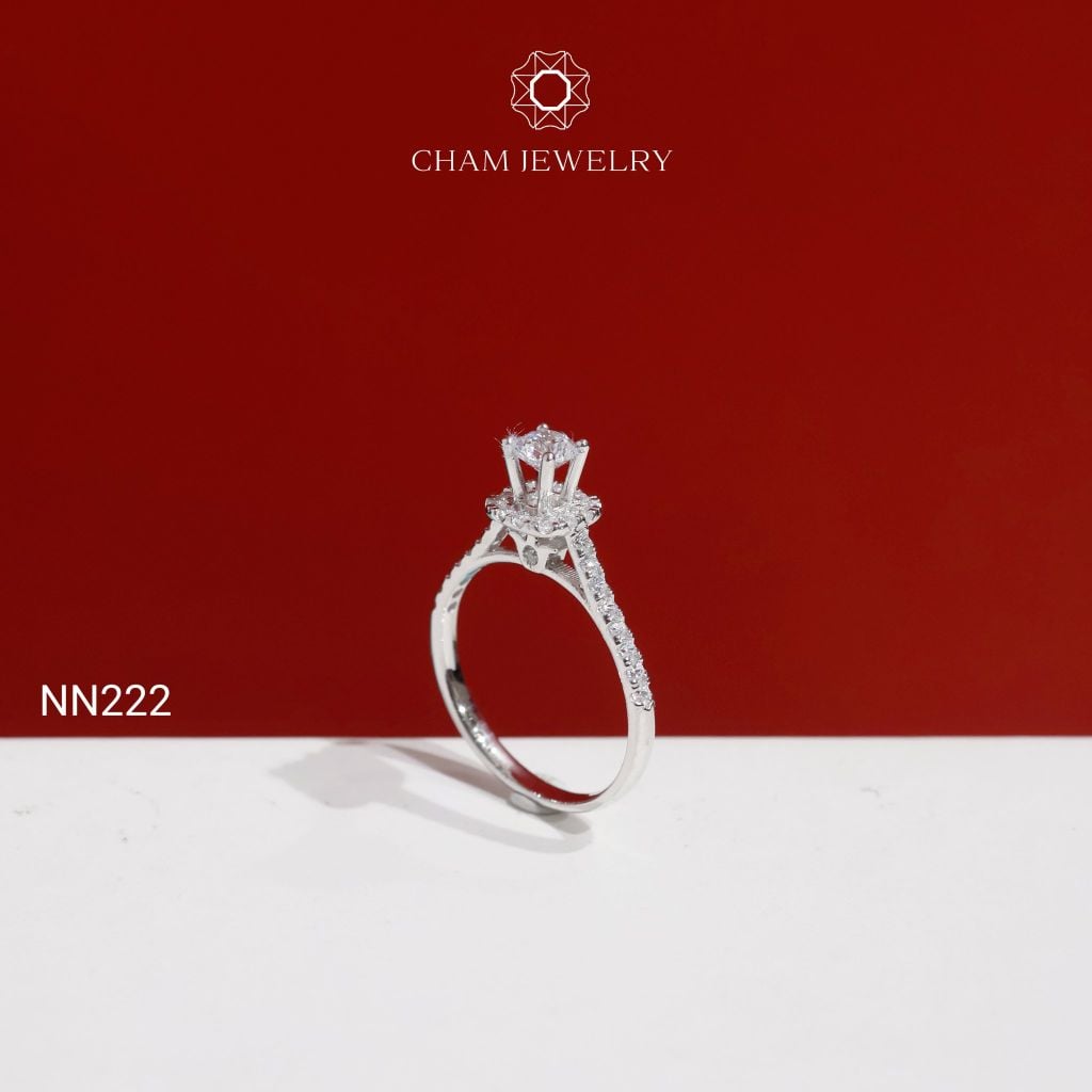 Nhẫn NN222 CHAM JEWELRY, Chủ 4.0mm( Barcode TNN1881).
