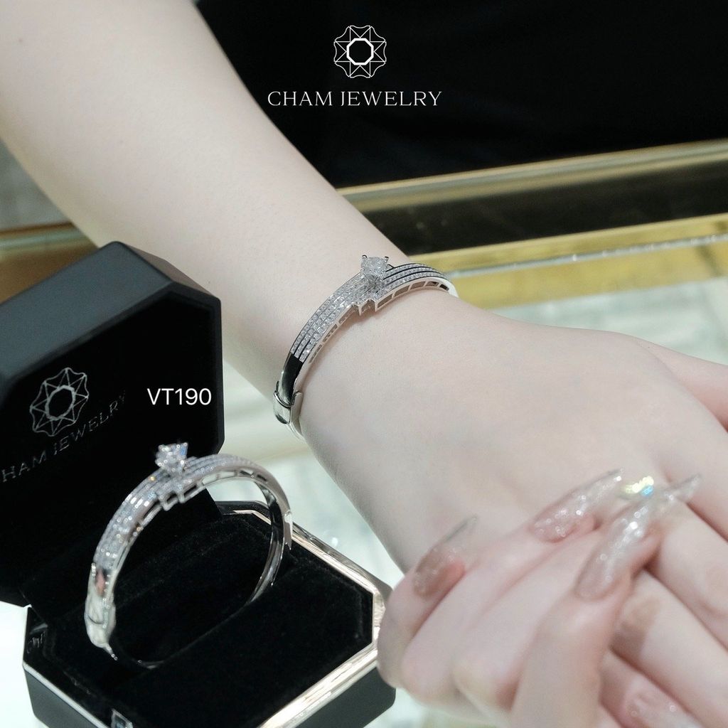 Vòng Tay VT190 CHAM JEWELRY, Chủ  6.5mm (Barcode CV1901)