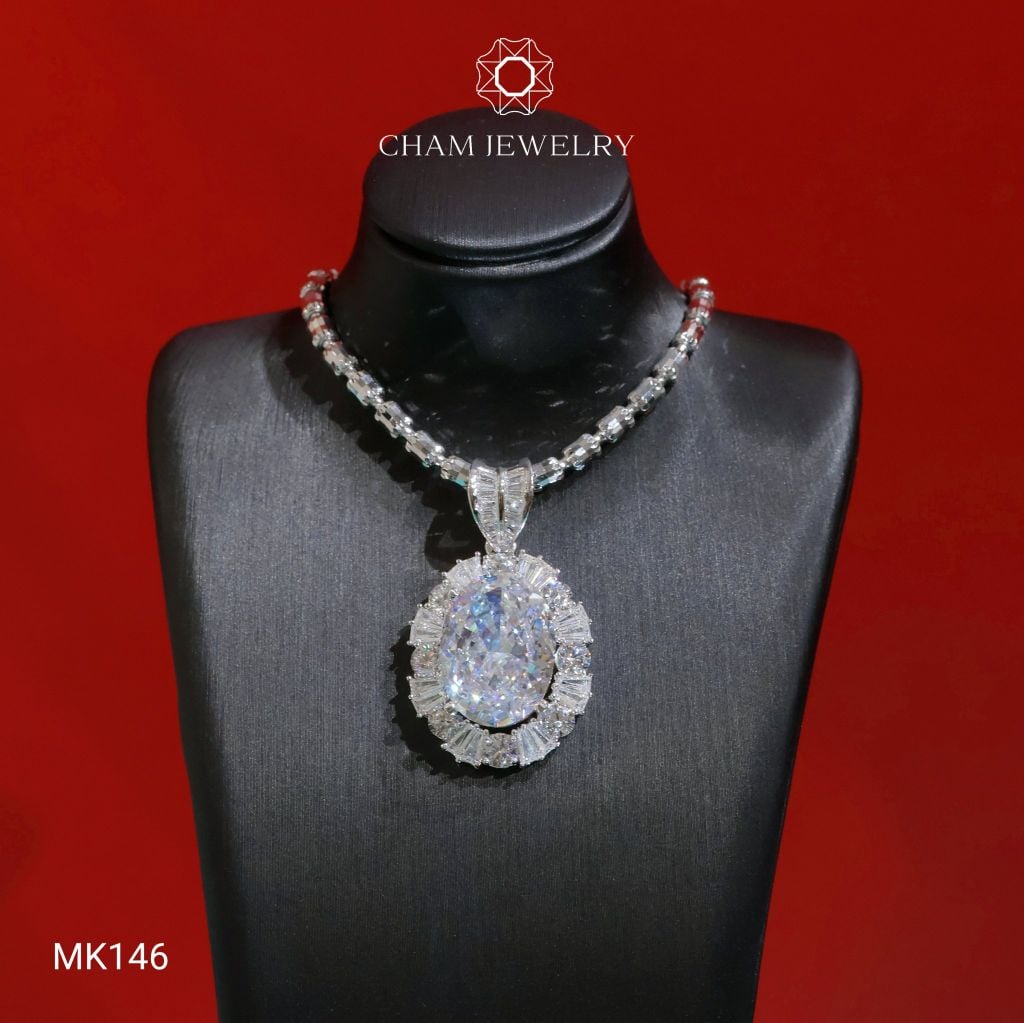 Mặt Dây Chuyền MK146 CHAM JEWELRY, Mặt Đá Nam Phi Chủ Ovan 12x16mm (Barcode TMA1730)