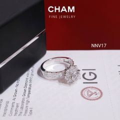 Nhẫn Nữ NNV17 Chủ 6.3mm Vàng 10k Kim Cương Lab Grown Diamond