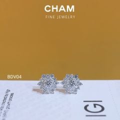Hoa Tai BDV04 Chủ 3.6mm D VVS2 Vàng 10k Kim Cương Lab Grown Diamond