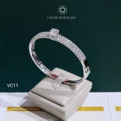 Vòng Tay VC11 CHAM JEWELRY, Vòng Full Moissanite Chủ 7.2mm (Barcode OCV08).