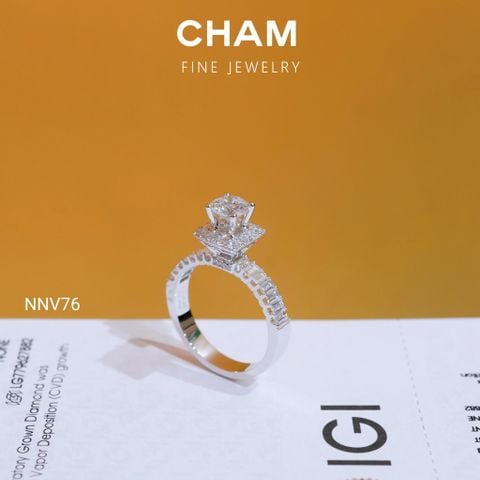 Nhẫn Nữ NNV76 Vàng 10k Chủ 5.4 Kim Cương Lab Grown Diamond