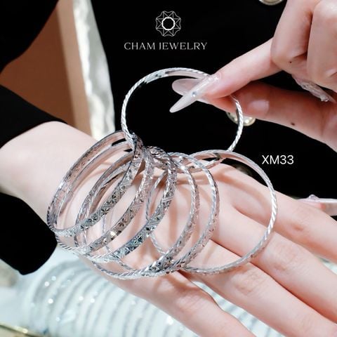 Vòng Tay XM33 CHAM JEWELRY, Bản 4.0mm (Barcode TXC141).