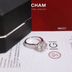 Nhẫn Nữ NNV27 Vàng 10k Chủ 6.3mm Kim Cương Lab Grown Diamond