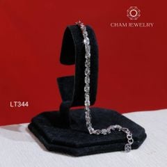 Lắc Tay LT344 CHAM JEWELRY , Xoắn Vuông 4.0mm Charm Đồng Tiền (Barcode TLBC793).