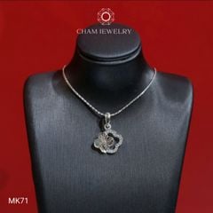 Mặt Dây Chuyền MK71 CHAM JEWELRY, Mặt 4 Lá Đôi (Barcode CM7574)