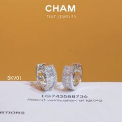Hoa Tai BKV01 Vàng 10k Kim Cương Lab Grown Diamond