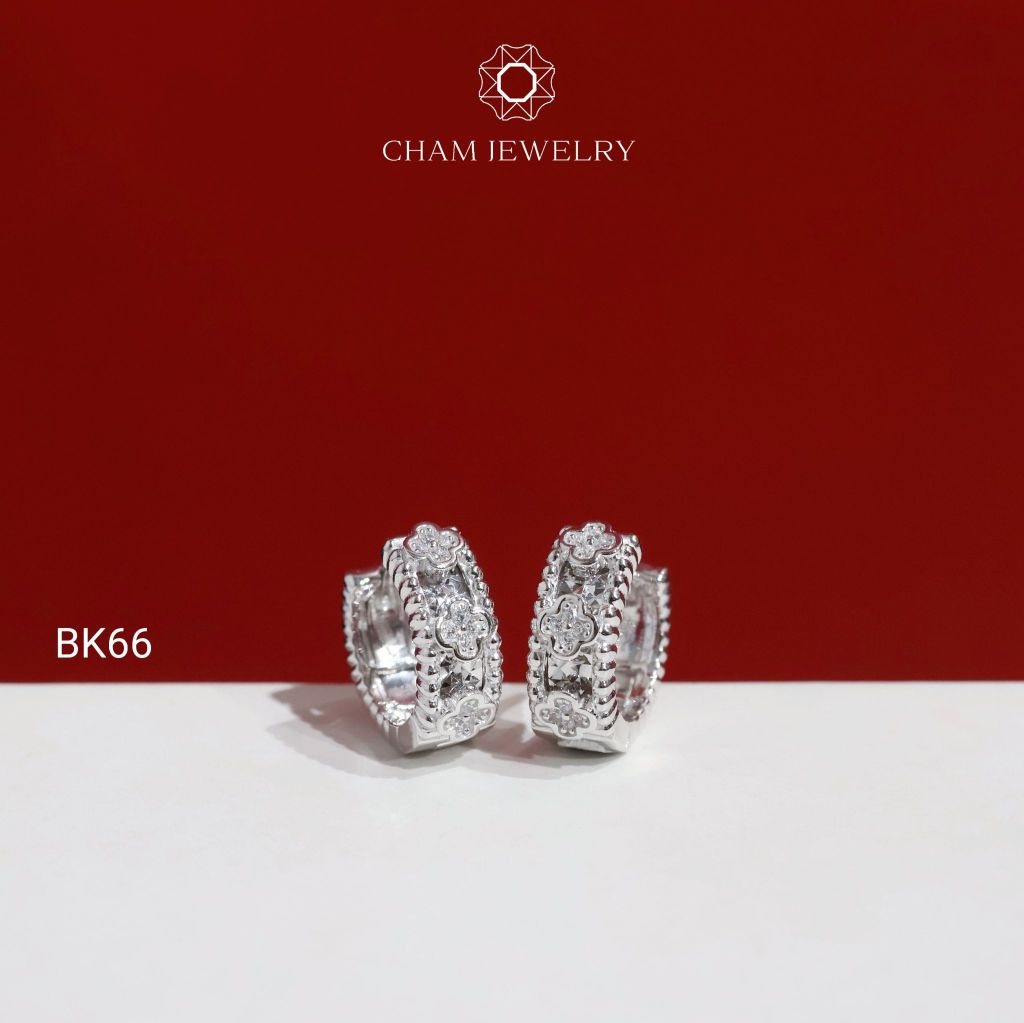 Hoa Tai BK66 CHAM JEWELRY, Hoa Tai Khoen Kiểu (Barcode CB206255).